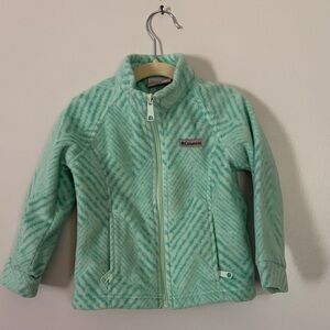 Columbia Kids Teal Patterned Fleece Jacket